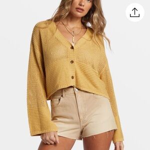 Billabong Mustard Knit Cardigan
